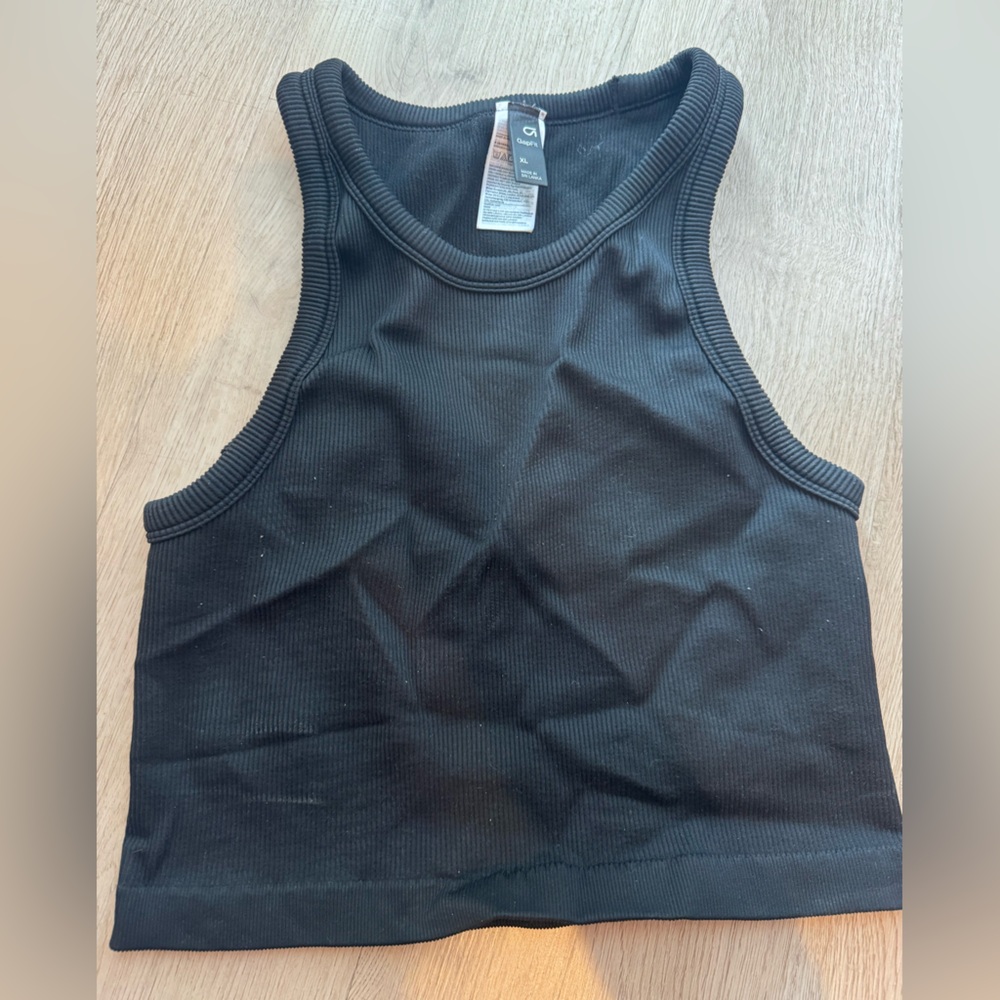 GAP fit Black Ribbed Knit Top